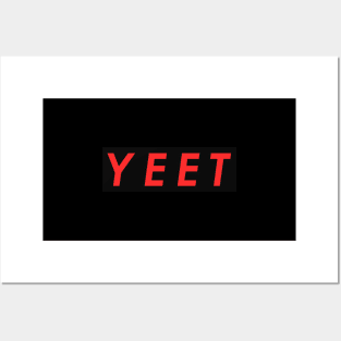 Yeet Meme Black Box Dank Gamer Yeetin Funny White Color Posters and Art